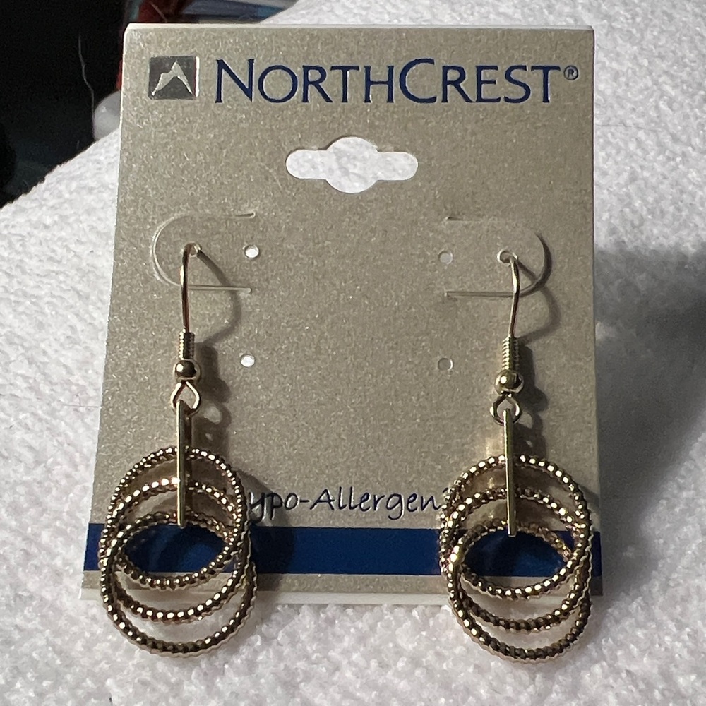 3/$15 NorthCrest Gold Multi-Hoop Earrings Lot